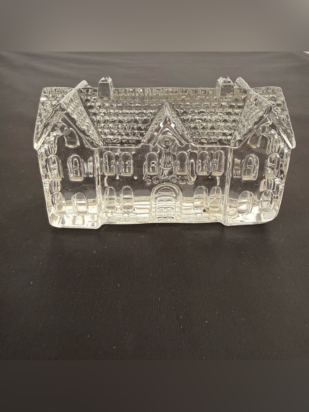 Waterford Crystal Lismore Village School House Paperweight Ireland NO BOX